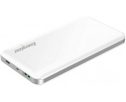 Energizer 10000mAh Power Bank With Dual Outputs And Type-C,Micro USB Inputs - Power Delivery, White - UE10025PQ_WE 18W PD