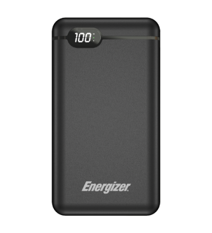 Energizer 勁量 20000mAH 移動電源，USB-C 18W PD 帶 LCD - 20000mAh（黑色）-UE20003PQ_BK 18W PD
