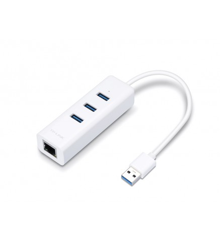 TP-Link 3埠USB 3.0集線器與Gigabit USB網路卡 - UE330