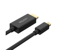 UNITEK優越者 - 2M Mini DisplayPort 公頭轉 HDMI 公頭轉接線 (4K 30Hz)，黑色，UNITEK 禮盒 - V1152A