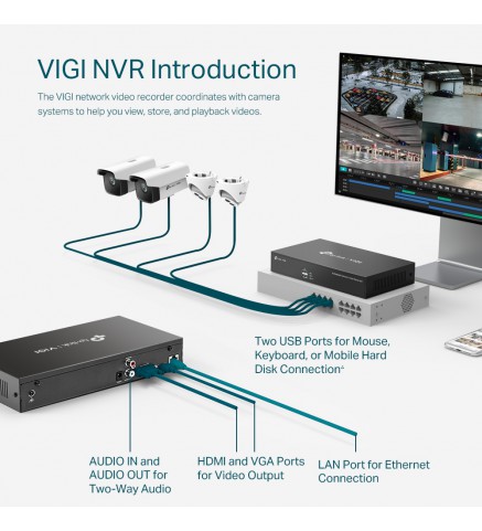 TP-Link VIGI 8 路網路監控主機(NVR) - VIGI NVR1008H