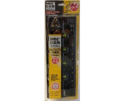 MEC日本剛 - 4 位獨立開關插蘇/USB充電插口 - 12呎 / 黑色 / 4 x USB 輸出 3.2A 黑色 - VS-4USB/12' BLACK