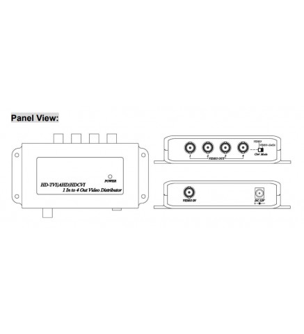 VidoNet AHD / HD-TVI / HDCVI / CVBS 視訊分配器 - VT-AH6001