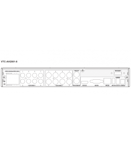 VideoNet 8路5MP混合硬碟錄影機 - VTC-AH2001-8