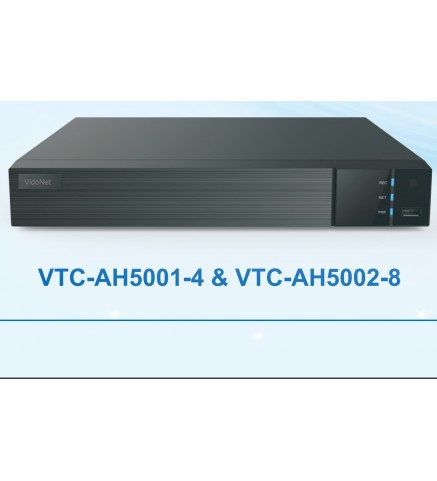 VideoNet 4CH 4K 混合 DVR 硬碟錄影機 - VTC-AH5001-4