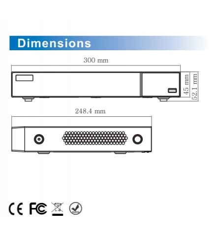 VideoNet 4CH 4K 混合 DVR 硬碟錄影機 - VTC-AH5001-4