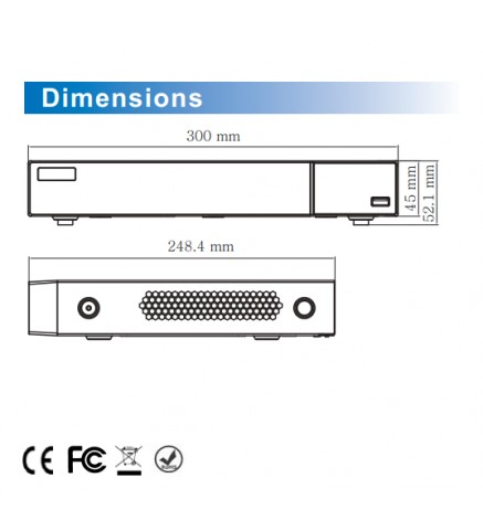 VideoNet 8CH 4K 混合 DVR 硬碟錄影機 - VTC-AH5002-8