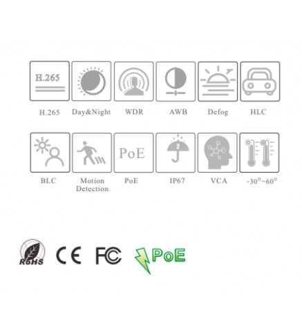 VideoNet 2MP 紅外線星光槍型網路攝影機 - VTC-B20