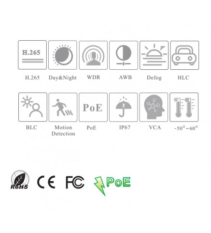 VideoNet 4MP AI 子彈頭/槍型網路攝影機 - VTC-B41M3AF