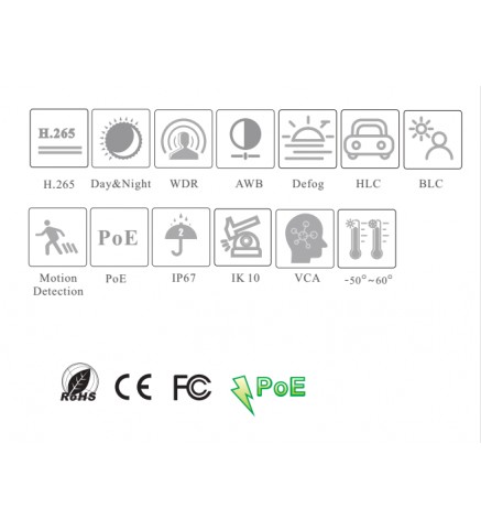 VideoNet 4MP AI 半球網路攝影機 - VTC-D41M3AF