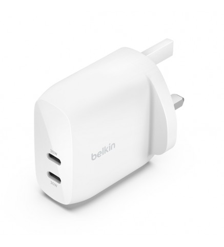 BELKIN貝爾金 - BoostCharge Pro USB-C® 壁式充電器，附 PPS 60W - WCB010MYWH