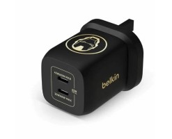 BELKIN貝爾金 - BoostCharge Pro 雙 USB-C GaN PPS 65W 快速家用式充電器 (Marvel 系列) - 鋼鐵俠 - 黑色 - WCH013MYBG-DY