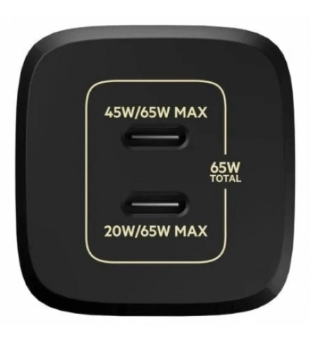 BELKIN貝爾金 - BoostCharge Pro 雙 USB-C GaN PPS 65W 快速家用式充電器 (Marvel 系列) - 鋼鐵俠 - 黑色 - WCH013MYBG-DY