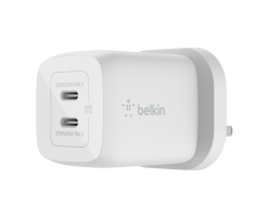 BELKIN貝爾金 - BoostCharge Pro 雙 USB-C® GaN PPS 65W 快速家用式充電器 - WCH013MYWH