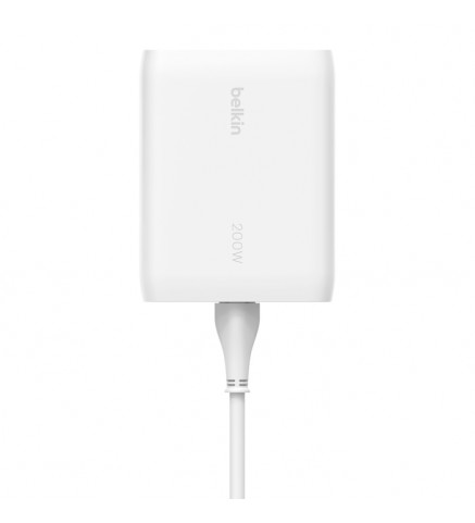 BELKIN貝爾金 - BoostCharge Pro 4 連接埠 USB-C GaN 充電器 200W - WCH015MYWH