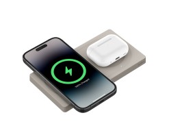 BELKIN貝爾金 - BoostCharge Pro 二合一無線充電板，附官方 MagSafe 充電 15W - 沙色 - WIZ019BTSA