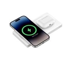 BELKIN貝爾金 - BoostCharge Pro 二合一無線充電板，附官方 MagSafe 充電 15W - 白色 - WIZ019BTWH