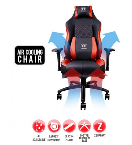 Thermaltake 曜越科技 X Comfort AIR RED 電競椅-紅色 - X Comfort Air/AIR RED