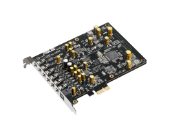 ASUS-7.1 PCIe gaming sound card with 192kHz/24-bit Hi-Res audio quality, 150ohm headphone amp, high-quality DAC-Xonar AE 7.1