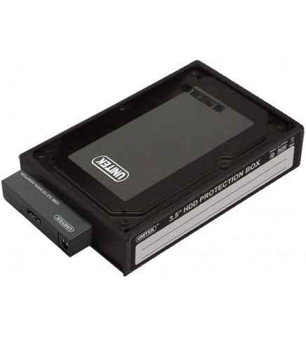 UNITEK優越者 - USB3.0 轉 SATA6G 轉換器 + 3.5 英寸硬盤保護盒 - 帶英國電源適配器 - Y-1039C