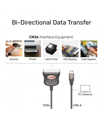UNITEK優越者 - 1.5M，USB轉並口轉換器（CN36M） - Y-120