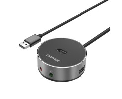 UNITEK - USB2.0 , 3-Port Hub + Stereo Audio Port - Y-2197