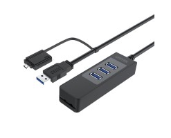 UNITEK優越者 - USB3.0 3 端口集線器 + SD 讀卡器 + OTG 適配器 - Y-3048A