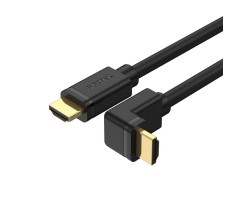 UNITEK優越者 - 2米，90 度彎頭 HDMI 直角電纜，黑色，UNITEK 禮盒 - Y-C1001