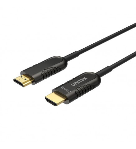 UNITEK優越者 -4K 60Hz 光纖 HDMI 電纜 - 20M，4芯光纖18Gbps - Y-C1030BK