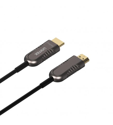 UNITEK優越者 -4K 60Hz 光纖 HDMI 電纜 - 20M，4芯光纖18Gbps - Y-C1030BK