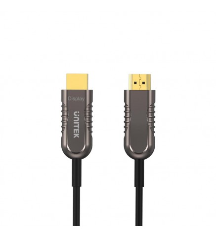 UNITEK優越者 -4K 60Hz 光纖 HDMI 電纜 - 40M，4芯光纖18Gbps - Y-C1032BK