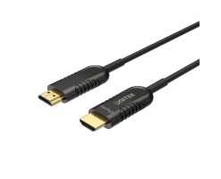 UNITEK優越者 -4K 60Hz 光纖 HDMI 電纜 - 100M，4芯光纖18Gbps - Y-C1036BK