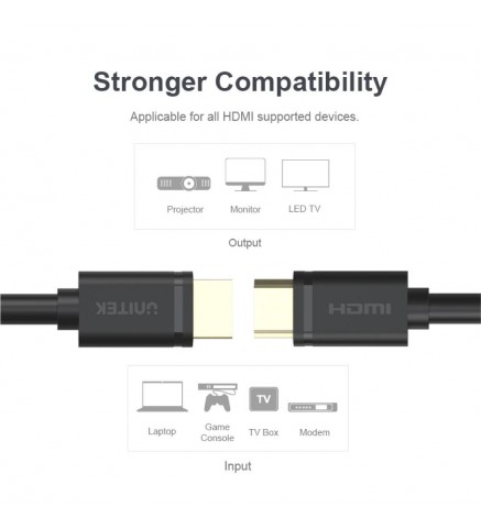 UNITEK優越者 - 4K 60Hz 高速 HDMI 線 - 1M, (M) 到 (M) - Y-C136M