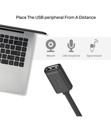 UNITEK優越者 - USB 2.0 延長線 - 3M, USB2.0 Type-A (M) to Type-A (F) - Y-C417GBK