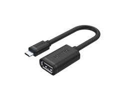 UNITEK - Micro USB to USB-A OTG Adapter (USB 2.0) - 0.2M, USB2.0 Micro USB (M) to Type-A(F)  - Y-C438GBK