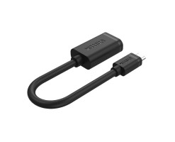 UNITEK優越者 - Micro USB 轉 USB-A OTG 適配器 (USB 2.0) - 0.2M, USB2.0 Micro USB (M) to Type-A(F)  - Y-C438GBK