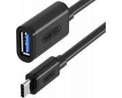 UNITEK優越者 - 具有 5Gbps (USB 3.0) 的 USB-C 轉 USB-A 適配器 - 0.2M, USB3.1 Type-C (M) to Type-A (F) - Y-C476BK