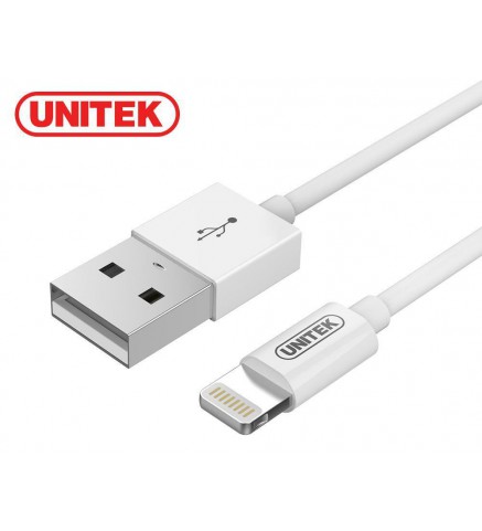 UNITEK優越者 - MFi 認證的 USB-A 轉閃電連接線 - 1M，USB 轉閃電連接線（帶 MFI） - Y-C499WH
