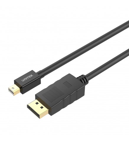 UNITEK優越者 - 2M，Mini DisplayPort (M) 轉 DisplayPort (M) 電纜Y-C611BK
