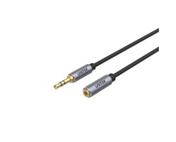 UNITEK - 1M, 3.5MM AUX Audio Cable - Male to Female Aluminium Connector - Y-C932ABK