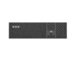 FORTER富德 - 藍牙2.4G無線可充電鍵盤 (配送手機和平板電腦實木支架)  - 黑色- ik8300